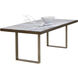 Fuentes 86 X 40 inch Brown / Brass Dining Table